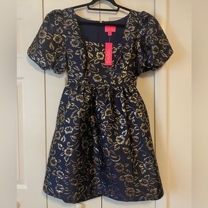 Lilly Pulitzer Kasslyn Dress, NWT Navy Gold Lilly Pulitzer Dress